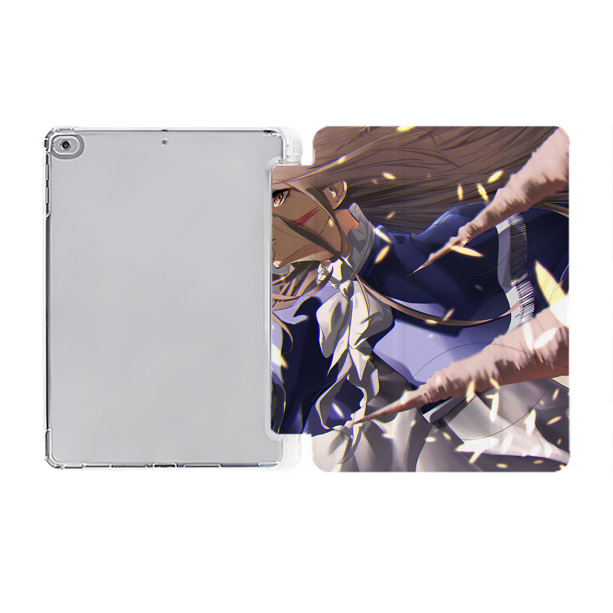 （画像用） 葬送のフリーレン Frieren IPad ケース ペン収納付き 三つ折りスタンド PUレザー×シリコン 対応機種9.5/10.5/10.9インチ